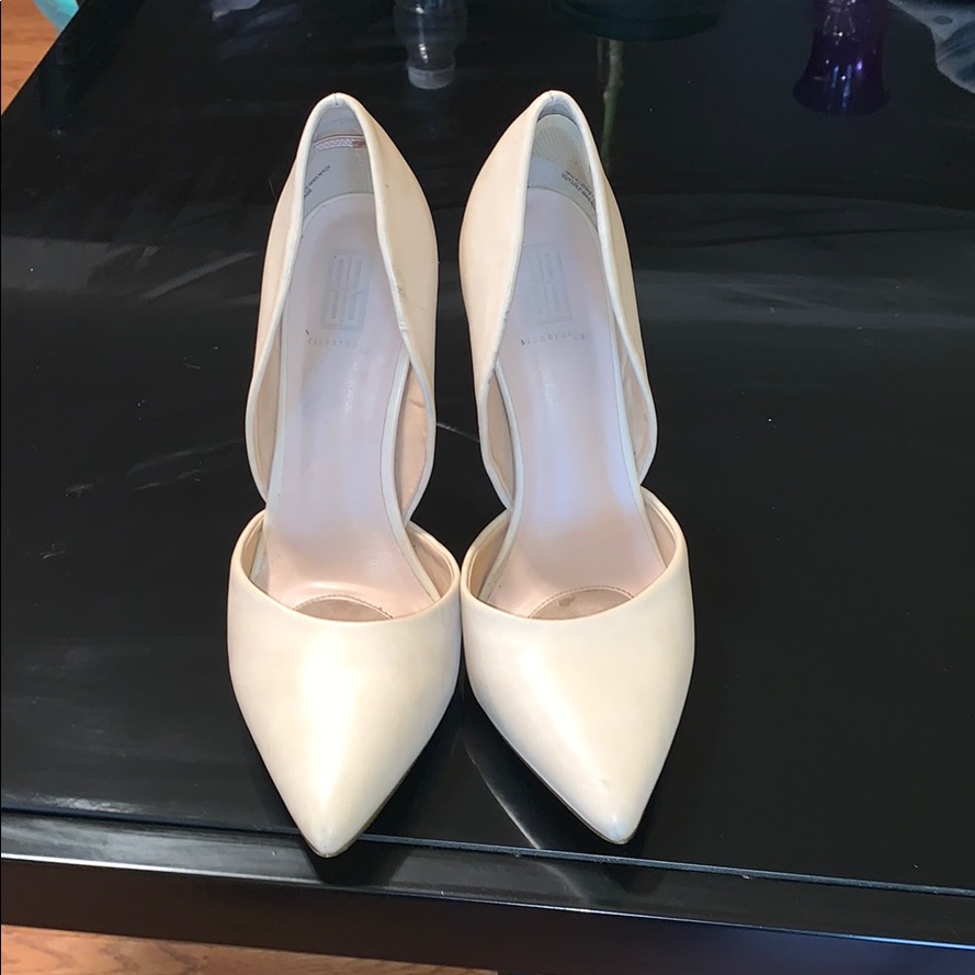 Eggshell White Pumps